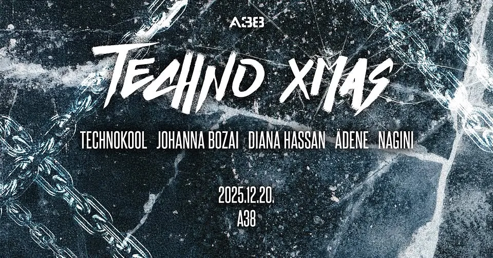 TECHNO XMAS I A38 Ship I Technokool, Johanna Bozai, Diana Hassan, Ädene, Nagini I december 20.