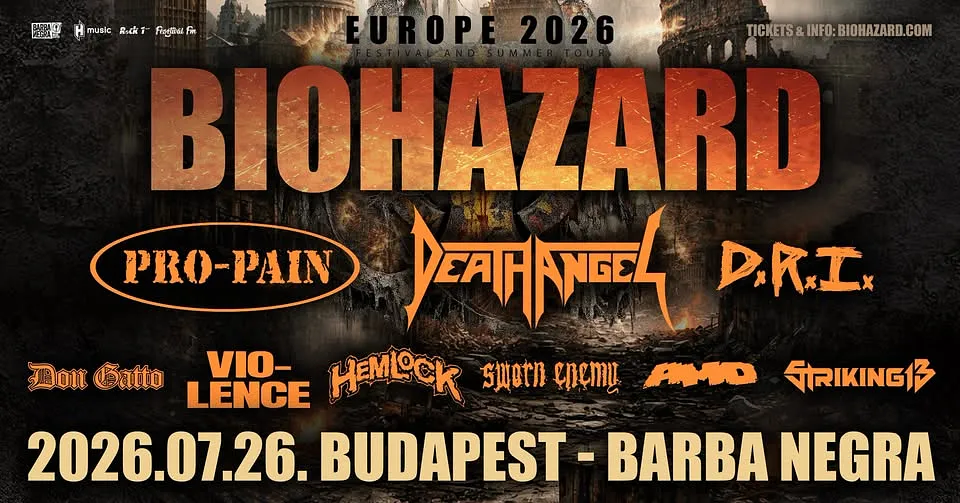 BIOHAZARD, DEATH ANGEL, SWORN ENEMY, D.R.I., PRO-PAIN, VIO-LENCE, DON GATTO, HEMLOCK @ BARBA NEGRA