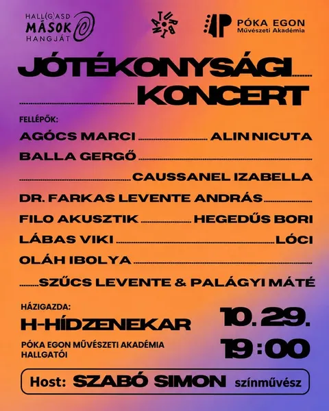 HALL(G)ASD MÁSOK HANGJÁT! Jótékonysági koncert