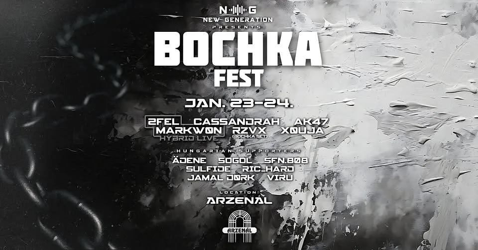 🛢️NEW GENERATION PRES:  2-DAY BOCHKA FEST @ARZENÁL 🛢️
