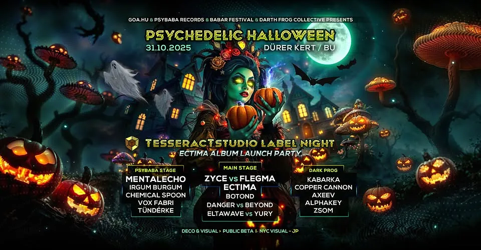 Psychedelic Halloween I TesseracTstudio Night I Mentalecho - Psybaba Records