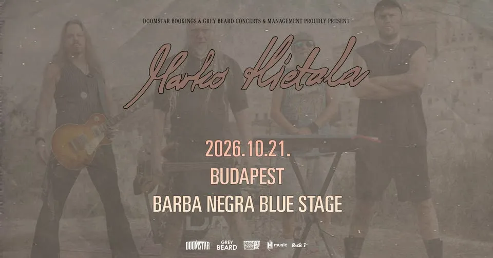 MARKO HIETALA - EUROPEAN TOUR 2026 - Budapest, Barba Negra