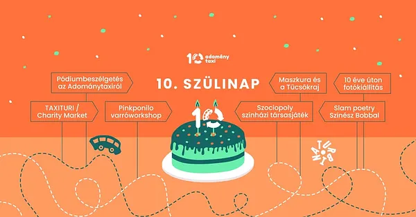 Adománytaxi 10. szülinapi fesztivál