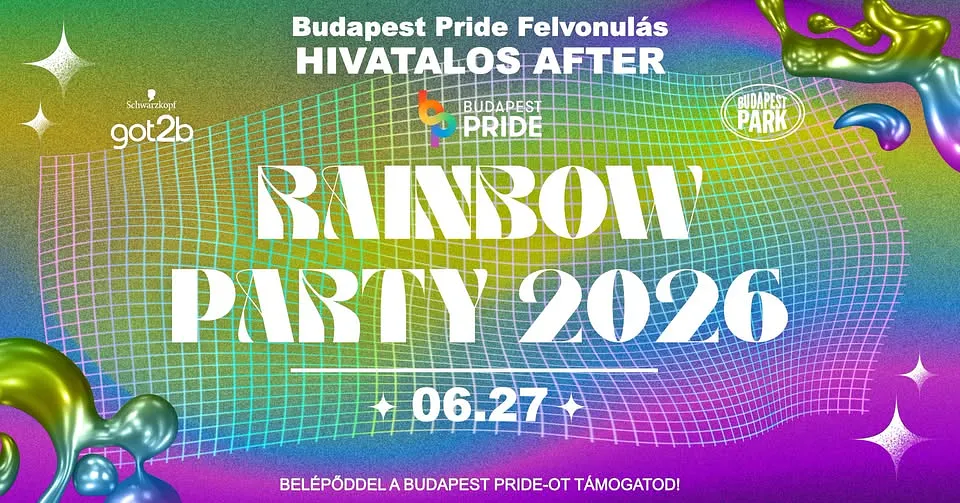 Budapest Pride RAINBOW PARTY 2026 - hivatalos afterparty
