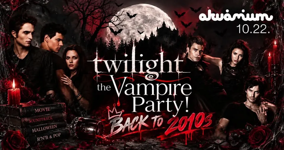 Twilight the Vampire Party! Back to 2010s HALLOWEEN in Akvárium 10.22..
