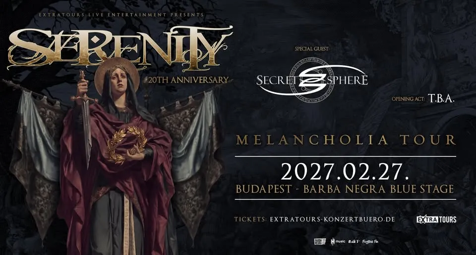SERENITY - MELANCHOLIA TOUR 2027 @ Barba Negra, Budapest