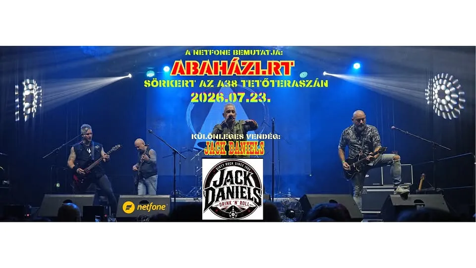 ABAHÁZI.RT SÖRKERT AZ A38 TETŐTERASZÁN 2026.07.23. 19.00.