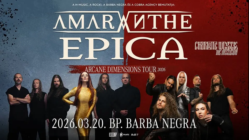 Amaranthe & Epica - Arcane Dimensions Tour 2026 + Charlotte Wessels @ Budapest, Barba Negra
