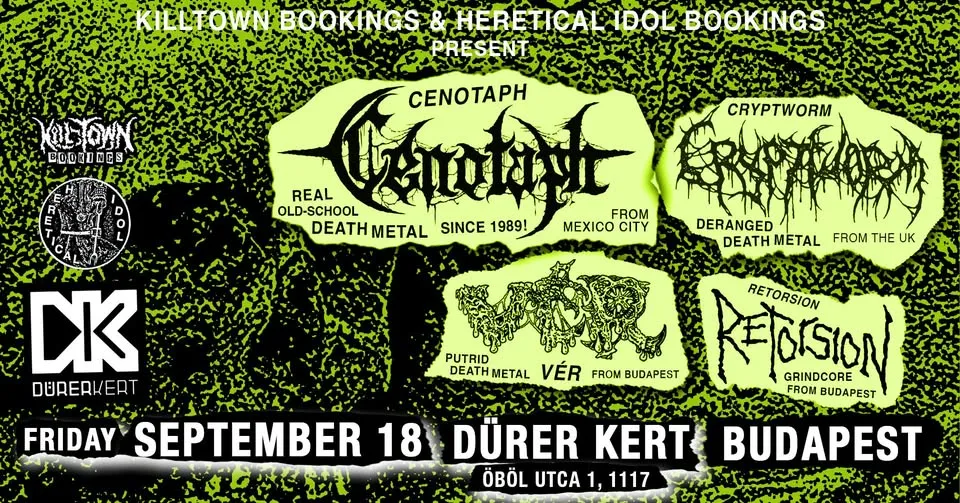 CENOTAPH (MEX) - CRYPTWORM (UK) - VÉR - RETORSION I DÜRER KERT