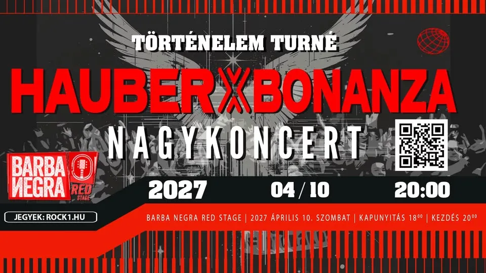 Hauber X Bonanza Nagykoncert | Budapest, Barba Negra Red