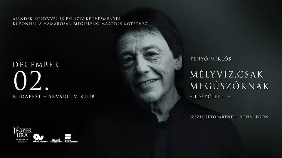Fenyő Miklós egyszemélyes estje - Mélyvíz, csak megúszóknak // Budapest, 12.02
