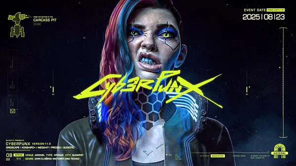 CYBERPUNX 11.0 Quixotic / Gridscape / Kenshiro+ / Megahit / Progex - Arzenál Open Air 