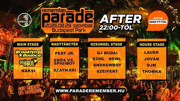 Parádé Remember 2026 | Afterparty - Budapest Park