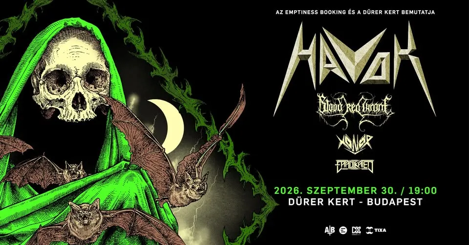 Havok (US), Blood Red Throne (NO), Xonor (CH), Eradikated (SWE) - Dürer Kert